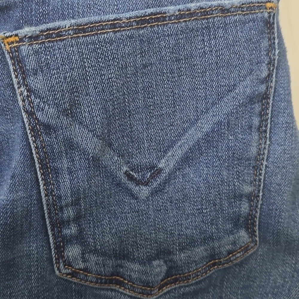 Hudson Jeans Womens Size 26 Size 2 Blue Denim Distressed Tally Crop Skinny Cuff - Picture 9 of 9